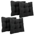 thumbnail image 1 of 19-inch Squared Microsuede Tufted Dining Chair Cushion (Set of Four), 1 of 2