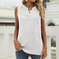 thumbnail image 2 of Timegard Women Summer Tank Tops V- Neck Button Mesh Sleeveless Lightweight Casual Loose Tops Blouse, 2 of 7