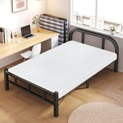 FDW Twin 5 Inch Medium-Firm Gel Memory Foam Mattress, CertiPUR-US Certified, in a Box, Pressure Relief, White
