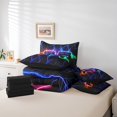 thumbnail image 4 of Erosebridal Teens Video Game Bedding Full Size, Gradient Blue Lightning Duvet Set, Microfiber 7pcs, 4 of 5