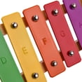 thumbnail image 4 of Wood Pine Xylophone 8-Note 3mm Colorful Aluminum Plate C Key Percussion Toddle Kid Musical Toy, 4 of 7