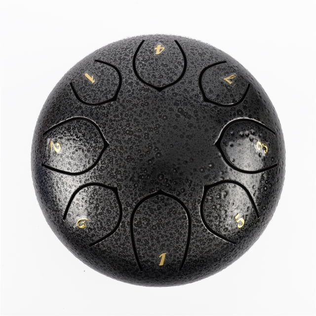 LSLJS 6 Inch 8 Notes Steel Tongue Drum, Premium Adult's Music Hand Drum Instrument, Clean Clear Ethereals Sounds, Home Kitchen Gadgets Accessories