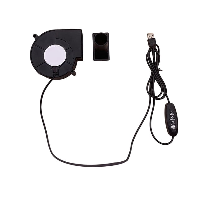 Almencla BBQ Blower 5V Multi Used Electric BBQ Fan Fan Portable Cooking Fan for Camping USB Adjustable Set B