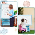 thumbnail image 4 of Gymax Chevalet Artistique Debout pour Enfants Tableau Effaçable à Sec Tableau Noir Double Face Bleu, 4 of 10