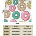 thumbnail image 2 of Fleece Blanket Donut Plush Throw Fuzzy Super Soft Reversible Microfiber Flannel Blankets 60"x50", 2 of 4
