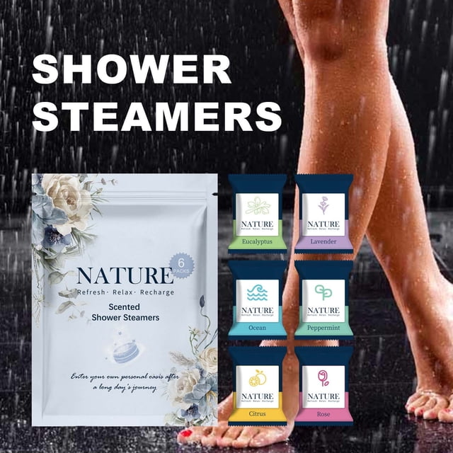 EARKITY Shower Steam Machine Set Self-care Relaxation Shower Piece 6 Perfume Shower Bombs