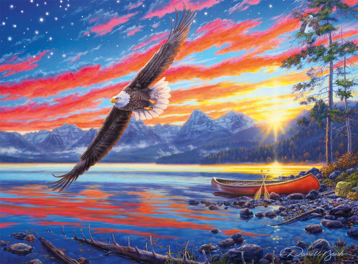 Buffalo Games - Le puzzle Darrell Bush - Star-Spangled Sunset- en 1000 pièces