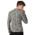 thumbnail image 4 of INSPIRE CHIC Chemise en Coton à Manches Longues Boutonnée à Imprimé Léopard Vintage pour Homme, 4 of 6