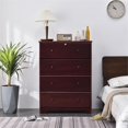 thumbnail image 2 of Better Home Products Isabela Commode à 4 Tiroirs en Bois de Pin Massif, Couleur Acajou, 2 of 8