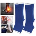 thumbnail image 1 of Ankle Brace, 1Pair Blue Nylon Comfortable Ankle Support Brace Protector Ankle Support High Density Knitting for Strength Training, Sanda, Thai Boxing, 1 of 7