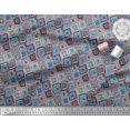 thumbnail image 3 of Soimoi Cotton Poplin Fabric Square Geometric Print Sewing Fabric Yard 42 Inch Wide, 3 of 3