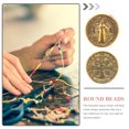 thumbnail image 3 of Miangastore Environ 100 Pcs Perles Rondes Alliage Crucifix Jésus Bricolage Fabrication de Bijoux Perles Entretoises, 3 of 8