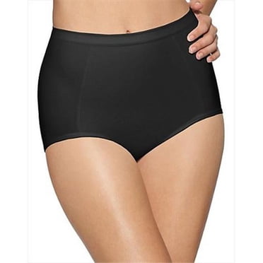 Hanes X245 Bali Seamless Extra Firm Control Brief 2-Pack 2XL 2 Black