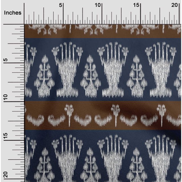 oneOone Polyester Lycra Fabric Ethnic Ikat Print Fabric By The Yard 56 Inch Wide