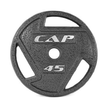CAP Barbell Plaque de poignée olympique en fonte de 2 pouces, simple, 2,5 à 45 lb