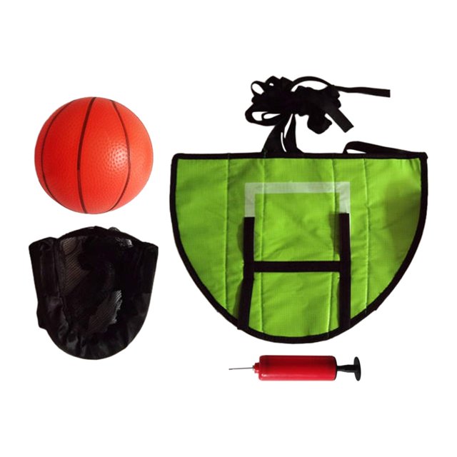 S SERENABLE Basketball Hoop for Trampoline Basketball Goal Easy Install Basketball Stand with 1pcs balls