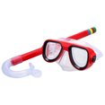 thumbnail image 1 of Graflsoa Kids Snorkel Set with PVC Mask & Breathing Tube - Eco-Friendly, Safe for Ages 3-9, Bright Colors (Red), 1 of 6