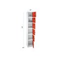 thumbnail image 3 of AdirOffice - Locker - 6 doors - 6 hooks - solid steel - red (pack of 4), 3 of 6