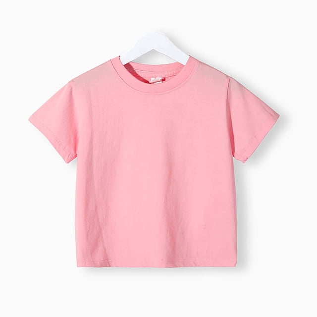 Rbaofujie T-Shirt à Manches Courtes pour Enfants T-Shirt Doux Col Rond en Coton pour Garçons et Filles