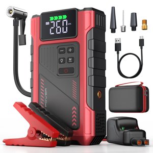 4500A Car Jump Starter with Air Compressor, Portable Battery Charger Jumpstart 12V Vehicle, Power Pack with 150PSI Tire Inflator