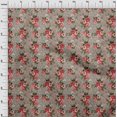thumbnail image 4 of oneOone Tissu en Viscose Chiffon Rouge Floral Rétro Matériel de Couture Imprimé Tissu au Mètre 42 Pouces de Large, 4 of 5