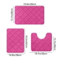 thumbnail image 3 of Memory Foam Bath Mat 3 Set Bathroom Rugs for 3 Pcs Toilet Mats Universal Soft Comfortable Water Absorption Non-Slip Thick Machine Washable Easier To Dry Dark Front Door Mat Outside Entrance, 3 of 7