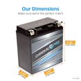 thumbnail image 4 of Rechargeable YTX20CH-BS Chrome Pro Batterie de Sport Haute Performance - Remplacement pour Motomarine, 4 of 4