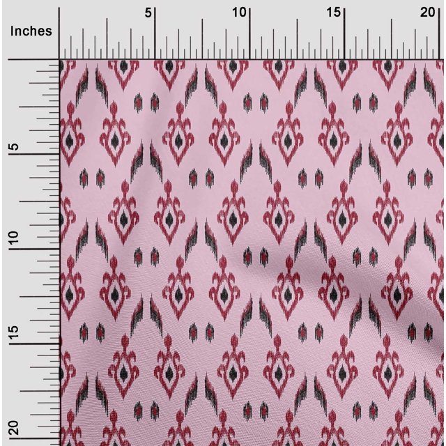 oneOone Cotton Poplin Fabric Argyle Style Ikat Decor Fabric Printed BTY 56 Inch Wide