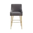 thumbnail image 2 of TOV Furniture Beatrix Dark Grey Velvet Upholstered Counter Stool - Gold Legs, 2 of 6