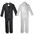 thumbnail image 1 of Mariage Bébé Enfant Ado Noir Blanc Choix Formel Revers Châle Smoking Complet Garçon S-20, 1 of 1