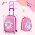 thumbnail image 3 of Costway 2PC Kids Carry On Luggage Set 12" Backpack and 16" Rolling Suitcase for Travel Multicolor, 3 of 10