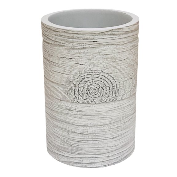 Home Trends White Wood Tumbler