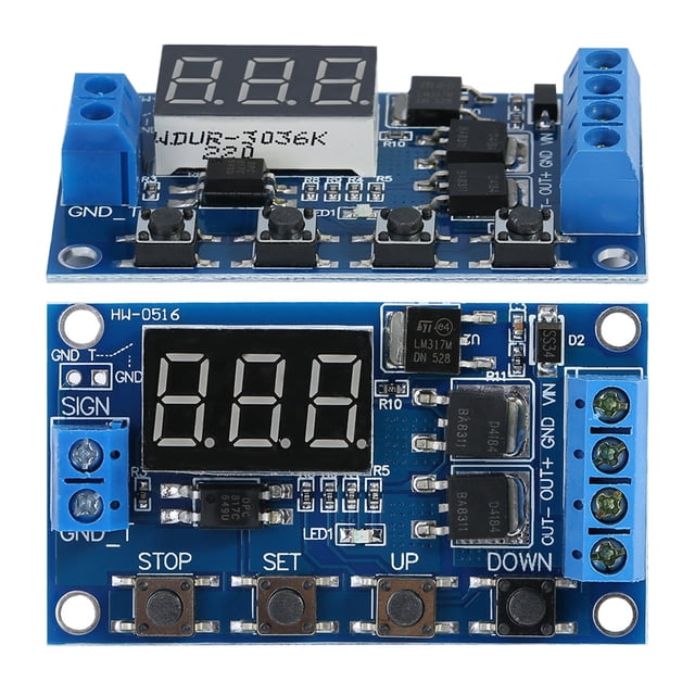 DC 5V 36V Trigger Cycle Delay Timer Switch Turn On Off Relay Module LED Display for Controlling Motors and Lights