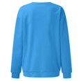 thumbnail image 4 of WEAIXIMIUNG Robe Chandail en Molleton Grande Taille pour Femmes Quotidien Maison Extérieur Entraînement Manches Longues Col Rond T-Shirt Haut Imprimé Chandail en Molleton Blouse de Rue Mode Urbaine, 4 of 5