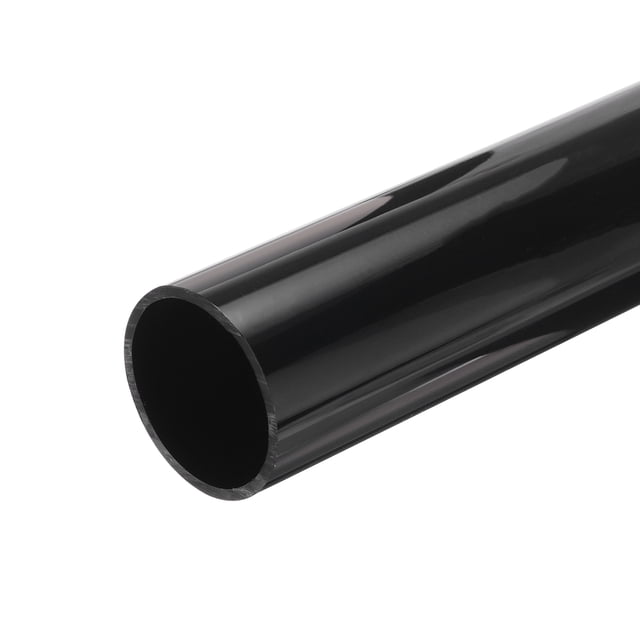 45.2mm ID 50mm OD 500mm black PVC pipe with a smooth surface and rigid construction, suitable for water drainage, outdoor use, and DIY applications. This specialty power tools accessory features high impact resistance and electrical insulation, making it ideal for cable sleeves and protecting wires.