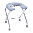thumbnail image 2 of TISHITA Bathroom Toilet Seat Commode Stool Strong Load Capacity Comfortable Non-Slip Pad Gray 38cm High, 2 of 8