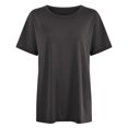 thumbnail image 4 of B91xZ Hauts pour Femmes Décontractés Été Manches Courtes T-Shirt Col Rond T-Shirts T-Shirt, Gris TTG, 4 of 4