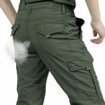 thumbnail image 4 of Men Work Multi-Pockets Cargo Pants Climbing Hiking Quick Dry for Outdoor Summer(Gray M), 4 of 7