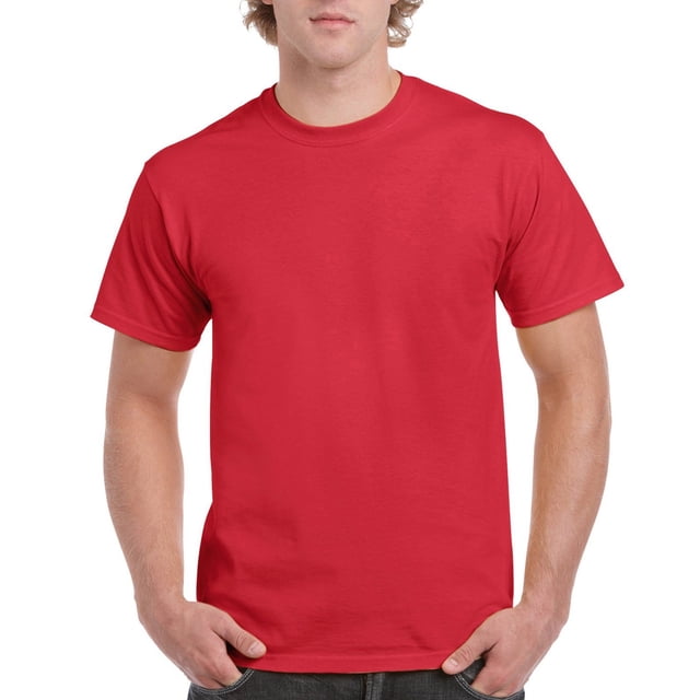 Gildan T-Shirt Ultra Cotton pour Homme, Rouge, Petit