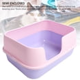 thumbnail image 4 of Extra Large Cat Litter Box, Semi Enclosed, Splash Proof, Removable Litter Pan with Scoop for Multiple Cats, Prevents Litter Kickout, Privacy for Pets, Convenient Maintenance, 4 of 7