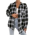 thumbnail image 1 of EQWLJWE Liquidation d'Été! Veste Décontractée d'Automne pour Femmes, Veste à Carreaux Classique Imprimée à Manches Longues avec Poches, Vestes d'Été Automne pour Femmes, 1 of 5