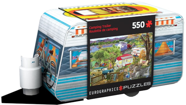 thumbnail image 4 of Camping Trailer Shaped Tin 550 PC Puzzle, 4 of 4
