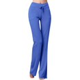 thumbnail image 1 of Women Pants Casual Yoga Straight Leg Comfy Drawstring Lounge Running Long Active Sweat Plus Size Cargo Trousers, 1 of 6