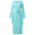 thumbnail image 5 of Ketyyh-chn99 Summer Dresses Casual Beach Sundress Rompers Sleeve Ruffle Shorts Mini Dress Green,L, 5 of 5