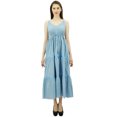 thumbnail image 1 of Bimba Women's Sundress Long Maxi Drawstring Waist Spaghetti Strap Dresses, 1 of 9