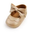 thumbnail image 3 of Fortune Newborn Girl Princess Shoes First Walker BowKnot Solid Soft Sole Shoes, 3 of 6