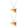 thumbnail image 3 of Transemion Idée-Cadeau Collier Pendentif Unique Convenant à Tous les Âges Déclaration Dorée Couleur Acier Ensemble de 2, 3 of 6