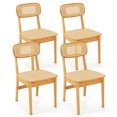 thumbnail image 1 of Gymax Chaises de Salle à Manger en Rotin, Chaises de Cuisine pour Salle à Manger, Naturel, Ensemble de 2, 1 of 10