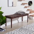 thumbnail image 1 of Safavieh Bandelier Cowhide Leather Bench, 1 of 8