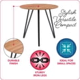 thumbnail image 2 of CorLiving Ezra Modern 5-Piece Round Indoor Dining Table Set for 4 with Velvet Upholstered Chairs, 2 of 9